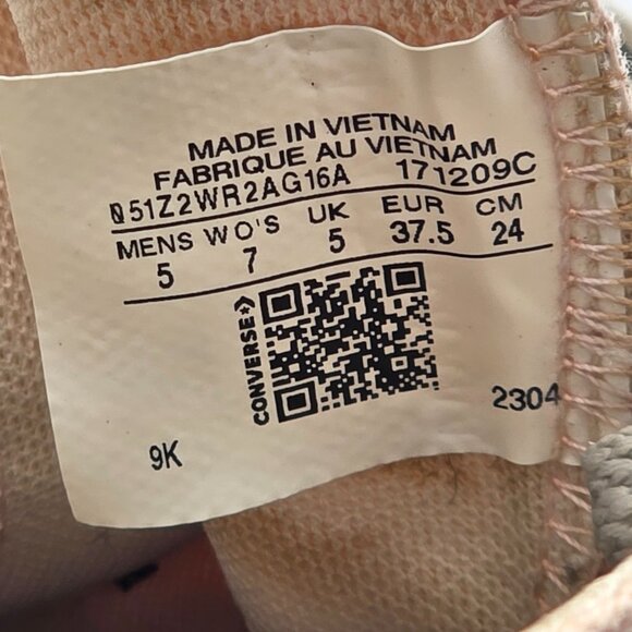 Converse All Star High Top Womens Size 7 Pink Lace Up Platform Sneakers Casual - Picture 6 of 13